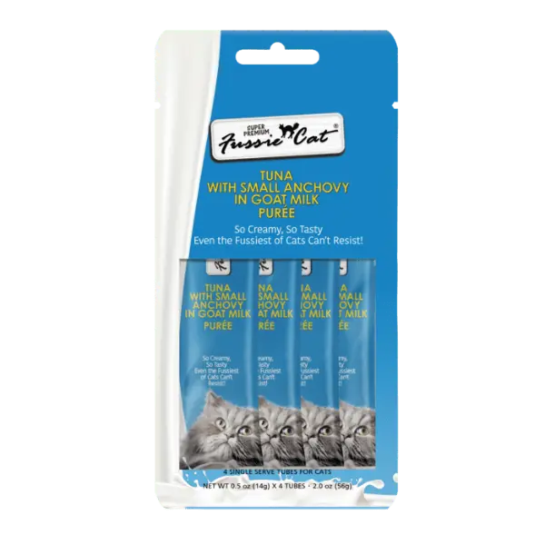 Fussie Cat Tuna With Small Anchovy In Goat Milk Purée Cat Treats 1