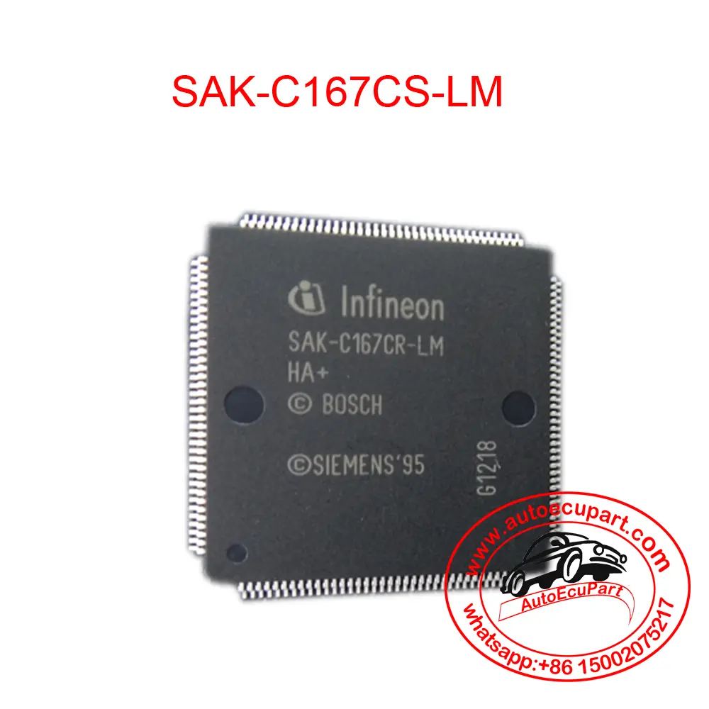 3Pcs Original New Infineon Sak-C167cs-Lm Sak-C167cs Qfp144 Automotive Microcontroller Ic Cpu 1