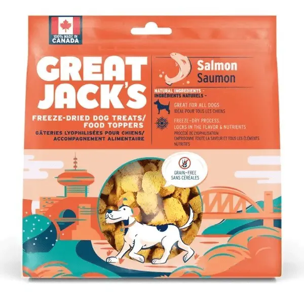 Great Jack's Salmon Freeze Dried Dog Treats/Food Toppers 1