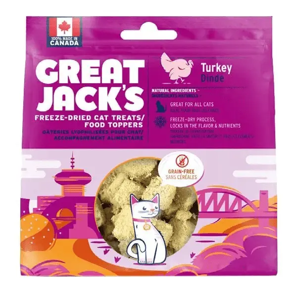 Great Jack's Turkey Freeze Dried Cat Treats/Food Toppers 1