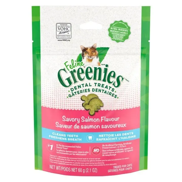 Feline Greenies Savory Salmon Flavour Dental Treats 1