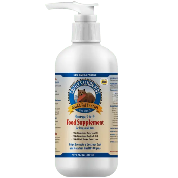 Grizzly Salmon Plus Omega 3-6-9 Dog Food Supplement 1