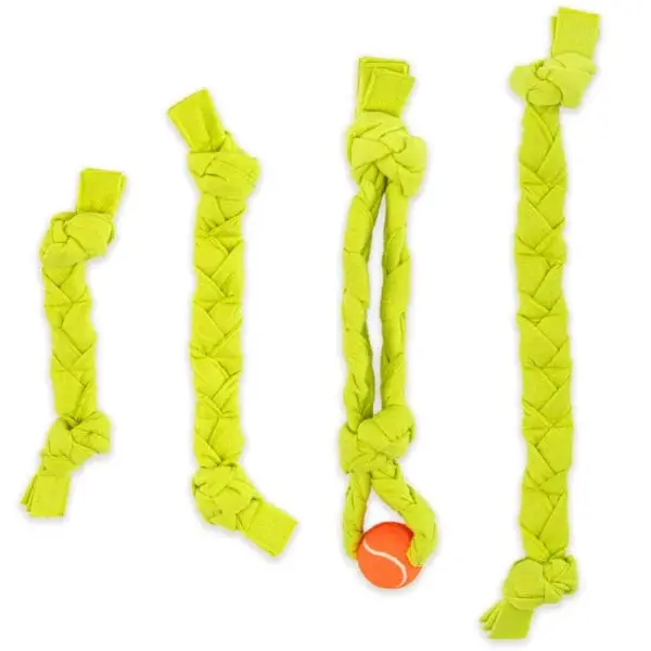 Guru Squeaking Tennis Snuffle Rope Dog Toy 1