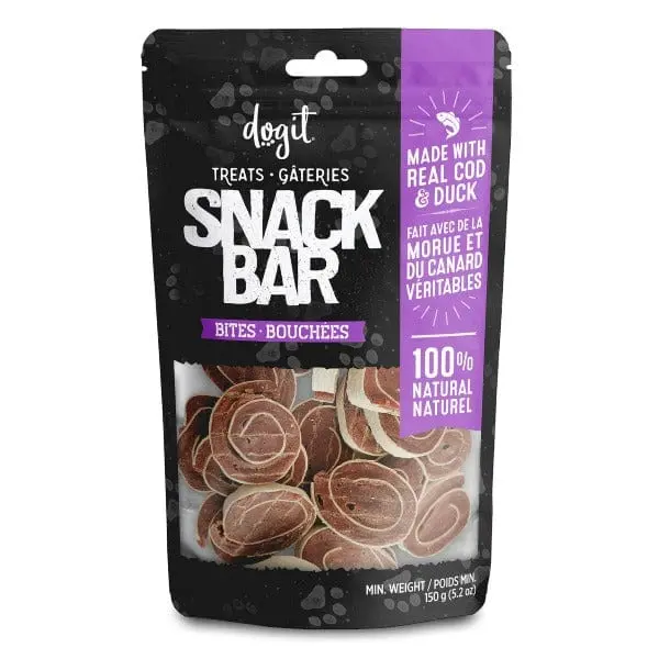 Dogit Snack Bar Bites Dog Treats; Cod & Duck 1