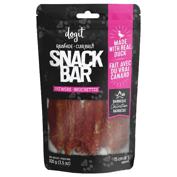 Dogit Snack Bar Duck & Beefhide Skewers 1