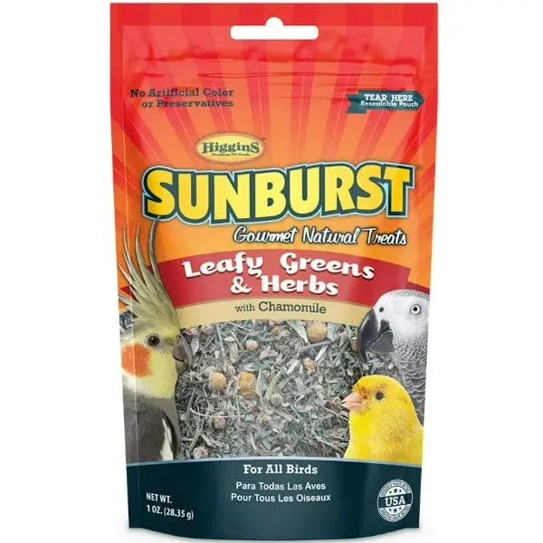 Sunburst Leafy Greens & Herbs Gourmet Natural Bird Treats 1