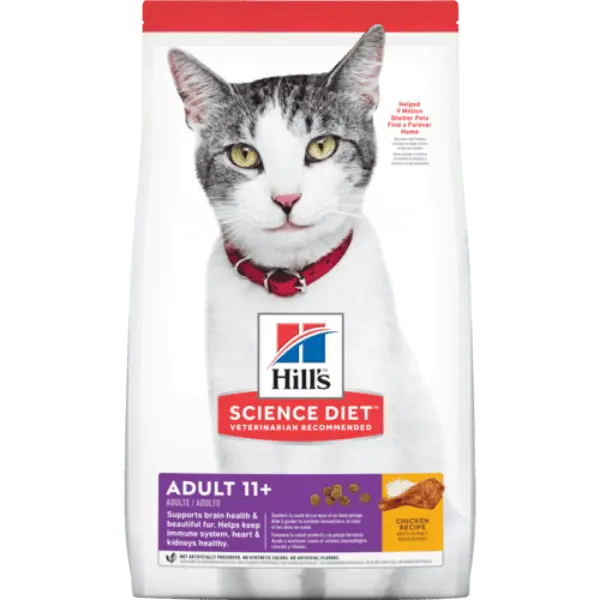 Science Diet Adult 11+ Chicken Recipe Dry Cat Food 1