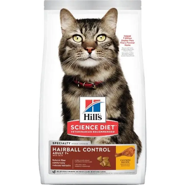 Science Diet Adult 7+ Hairball Control Chicken Recipe Dry Cat Food 1