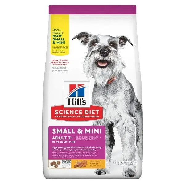 Science Diet Adult 7+ Small & Mini Chicken & Brown Rice Recipe Dry Dog Food 1