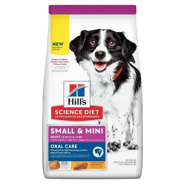 Science Diet Adult Oral Care Small & Mini Chicken Recipe Dry Dog Food, 12.5Lb 1