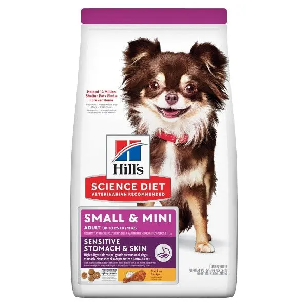 Science Diet Adult Sensitive Stomach & Skin Small & Mini Dry Dog Food, 4Lb 1