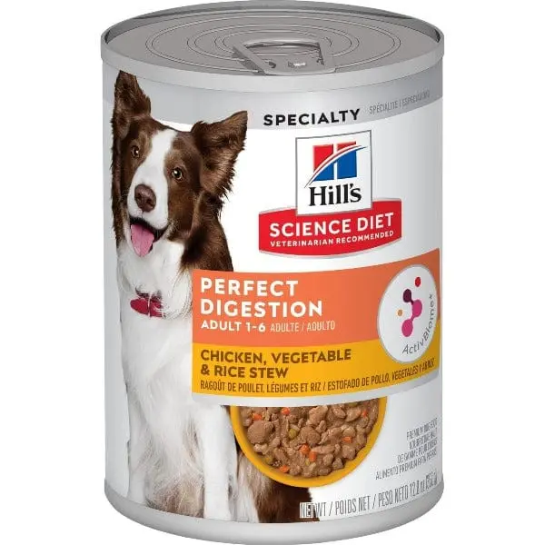 Science Diet Perfect Digestion Chicken, Vegetable & Rice Stew Adult Canned Dog Food, 12.8Oz 1