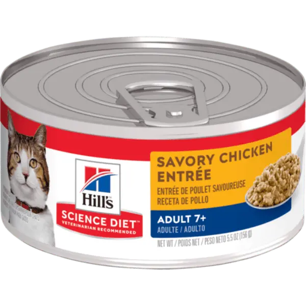 Science Diet Savory Chicken Entree Adult 7+ Canned Cat Food, 5.5Oz 1
