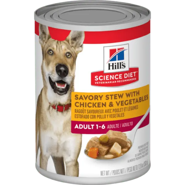 Science Diet Savory Stew With Chicken & Vegetables Adult Canned Dog Food, 12.8Oz 1