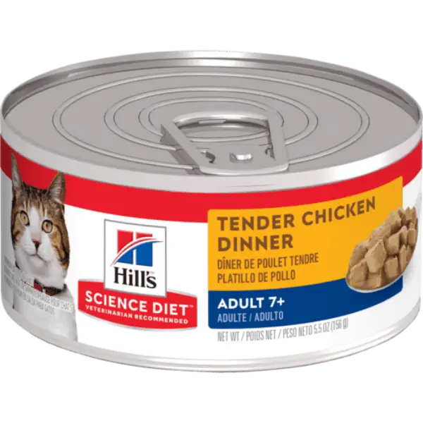 Science Diet Tender Chicken Dinner Adult 7+ Canned Cat Food, 5.5Oz 1
