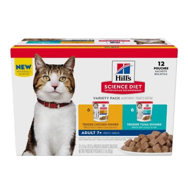 Science Diet Tender Dinner Adult 7+ Variety Pack Cat Food Pouch 1
