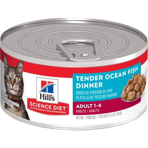 Science Diet Tender Ocean Fish Dinner Adult Canned Cat Food, 5.5Oz 1