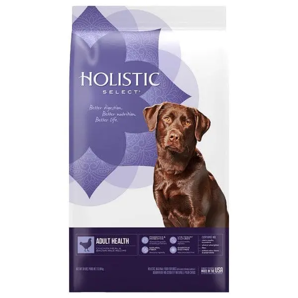 Holistic Select Adult Health Chicken Meal & Brown Rice Recipe Dry Dog Food, 30Lb 1