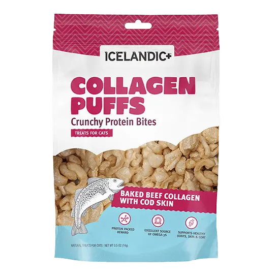 Icelandic+ Beef Collagen Puffs With Cod Skin Treats For Cats (Special Order Item) 1