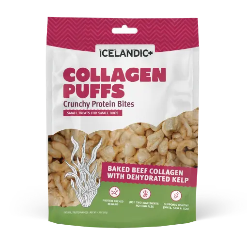 Icelandic+ Beef Collagen Puffs With Kelp Treats For Small Dogs (Special Order Item) 1