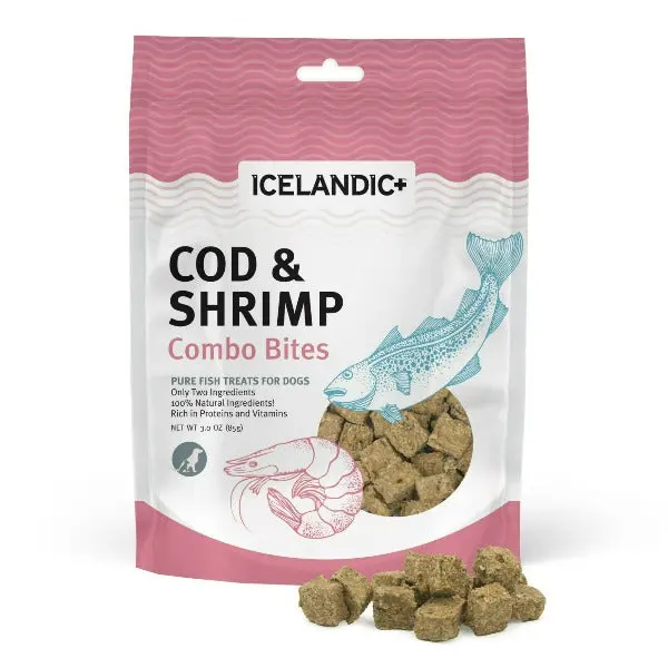 Icelandic+ Cod & Shrimp Combo Bites Fish Dog Treats (Special Order Item) 1