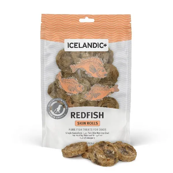Icelandic+ Redfish Skin Rolls Dog Treats (Special Order Item) 1
