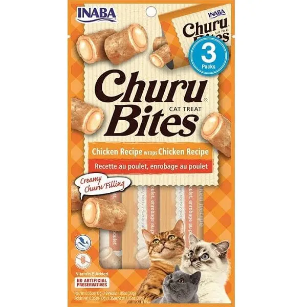 Inaba Churu Bites Chicken Recipe Creamy Purée Cat Treat 1