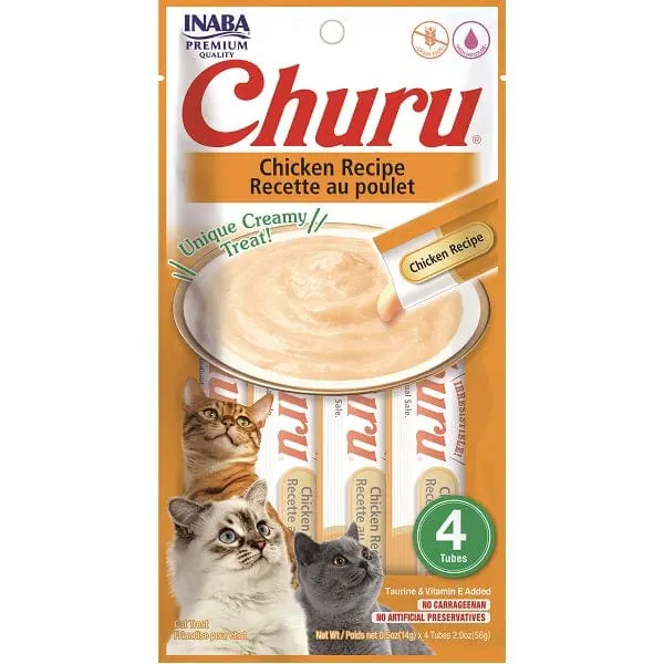 Inaba Churu Chicken Recipe Creamy Purée Cat Treat 1