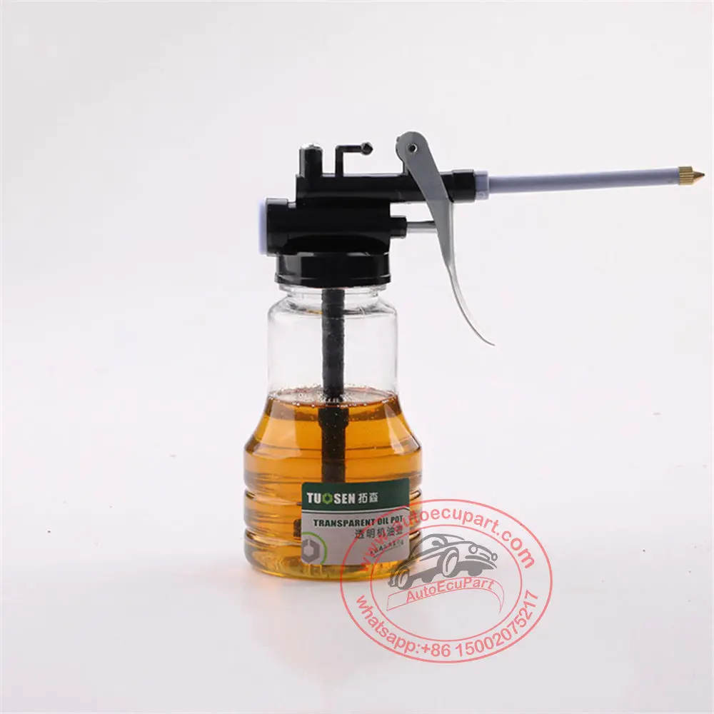 Oil Pump Gun 250Ml Oil Can Plastic Transparent High Pressure Hose Oiler Mini Injector 1