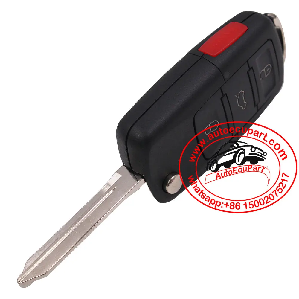 Modified Volkswagen Stylish Folding 3+1 Buttons 315Mhz 4D60 Chip Keyless Remote Key Entry For Lincoln Mercury 2