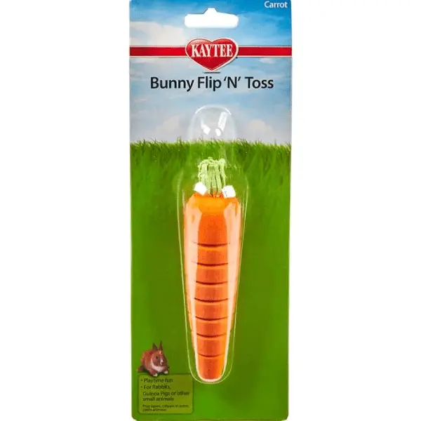 Kaytee Bunny Flip-N-Toss Carrot Toy 1