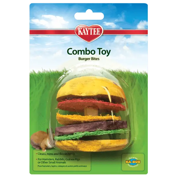Kaytee Combo Toy, Crispy & Wood Hamburger 1