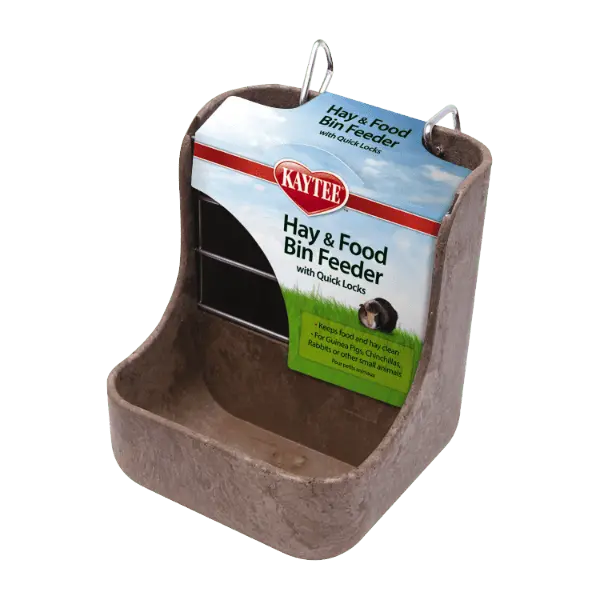 Kaytee Hay & Food Bin Feeder With Quick Locks 1