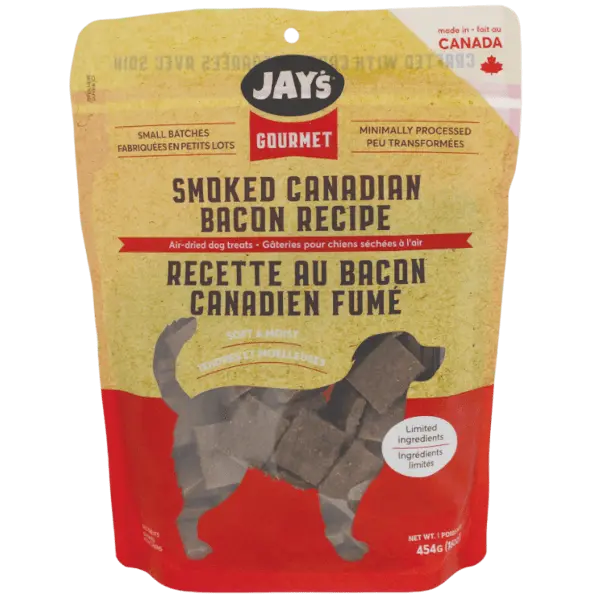 Jay's Gourmet Smoked Canadian Bacon Recipe Dog Treats 1