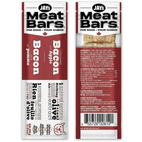 Jay's Meat Bars For Dogs; Bacon & Apple 1