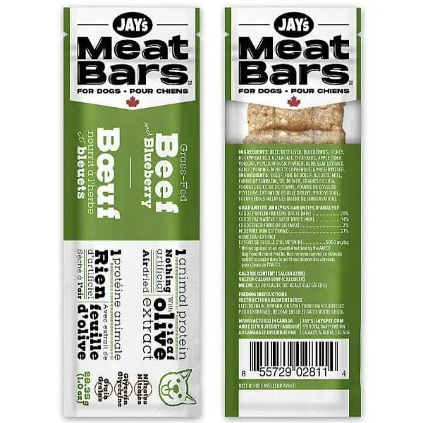 Jay's Meat Bars For Dogs; Beef & Blueberry 1
