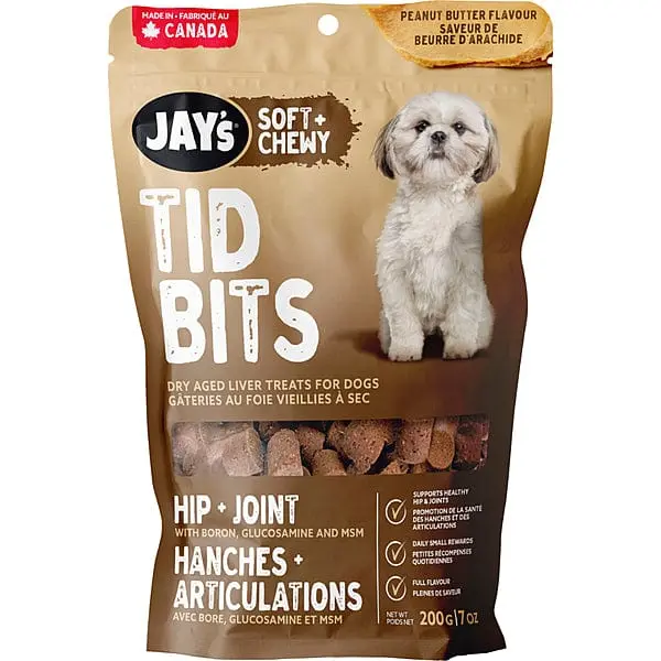 Jay's Soft + Chewy Tid Bits Hip & Joint Peanut Butter Dog Treats 1