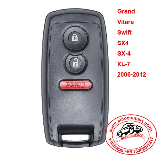 Remote Key Shell Case Fob 2+1 Button For Suzuki Grand Vitara Swift Sx4 Sx-4 Xl-7 2006-2012 Blade Optional 1