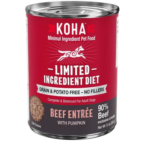 Koha Lid Beef Entrée Canned Dog Food 1