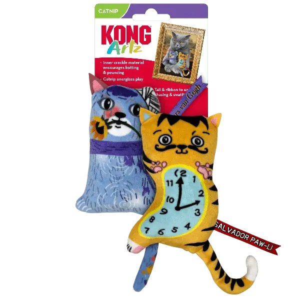 Kong Artz Dali & Van Gogh Cat Toy 1
