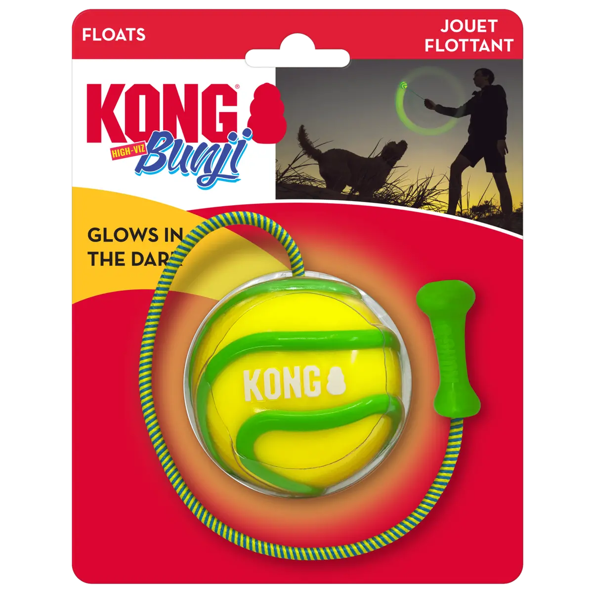 Kong Bunji High-Viz Ball Dog Toy 1