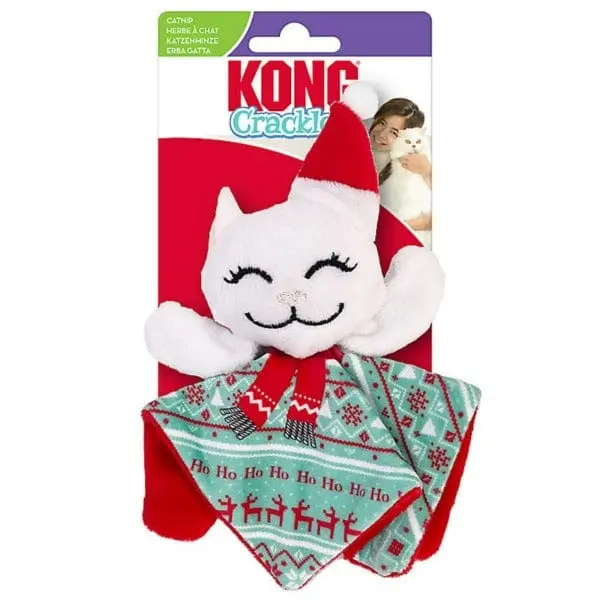 Kong Holiday Crackles Santa Kitty Cat Toy 1