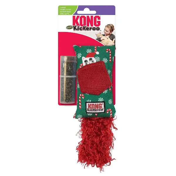 Kong Holiday Kickeroo Refillable Cat Toy 1