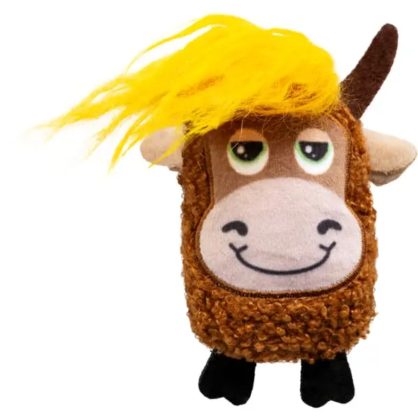 Kong Scrattles Highland Cow Cat Toy 1