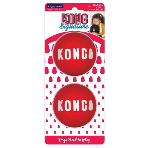 Kong Signature Ball 2-Pack Dog Toy 1