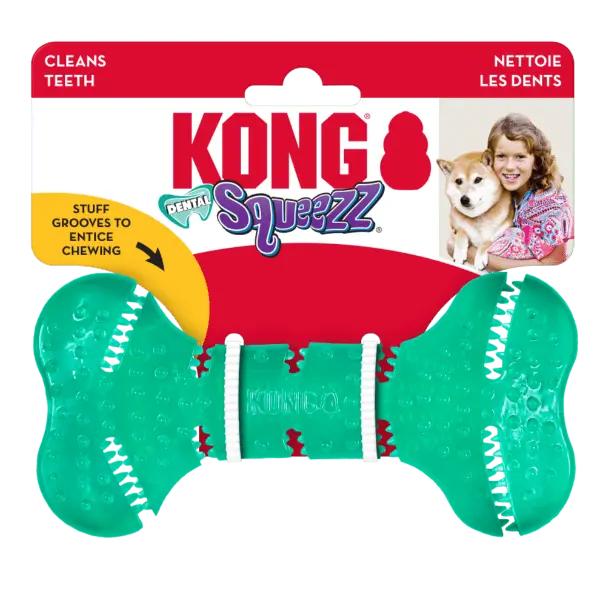 Kong Squeezz Dental Bone Dog Toy 1