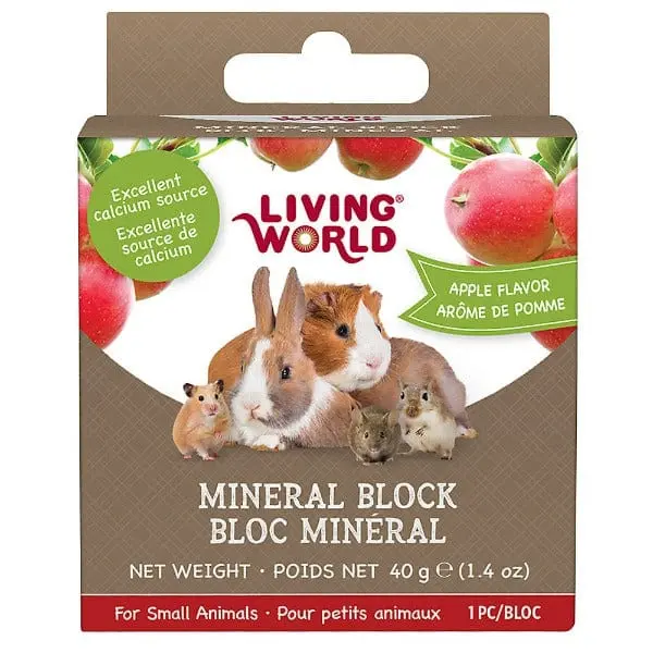 Living World Apple Flavour Mineral Block For Small Animals 1