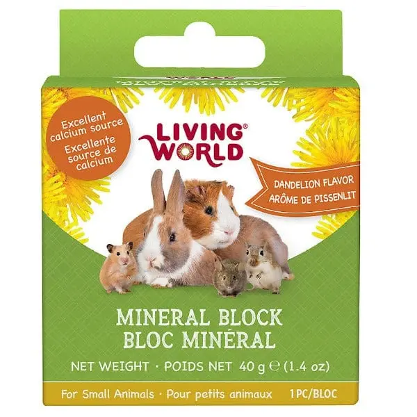 Living World Dandelion Flavour Mineral Block For Small Animals 1