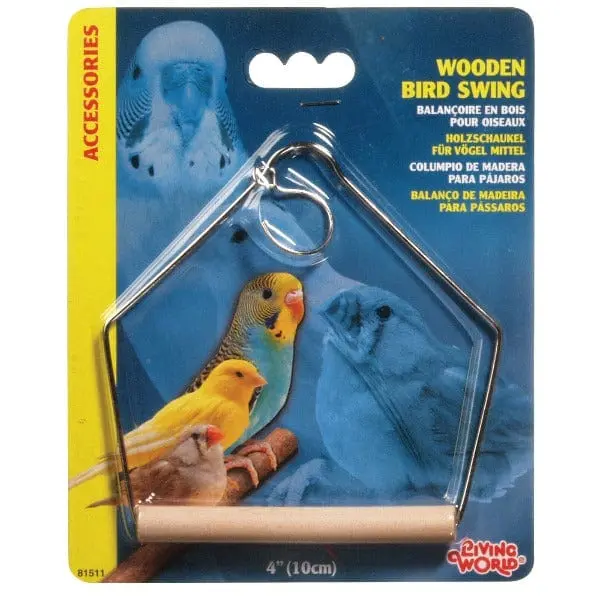 Living World Medium Wooden Perch Swing 1