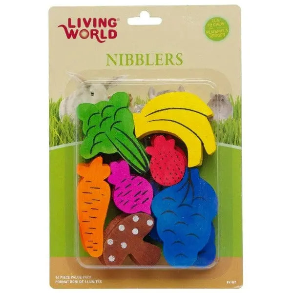 Living World Nibblers Fruit/Veggie Mix Wood Chews For Small Animals 1